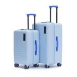 MOKOBARA Aisle Trunk Set of 2 Trolley Bag (55.5cm 65cm) Blue | Cabin 40L Check-in 70L Polycarbonate Hardshell Frosted Hardware TSA Lock YKK Zippers 8 Silent Ninja Wheels 18-21 Days Travel