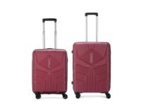 Aristocrat Set of 2 Prime 2 Pc Cabin 55 cm(Small) Check-in 66 cm(Medium) 8 Wheels Trolley Bags for Travel Hard Case Luggage,Lightweight Bag & Combination Lock (Red) | 3-Year Warranty
