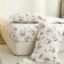 Story@Home Cloud Cotton Fitted BEDSHEET (72 X 78 Inch) 360 Elastic King Size with 2 Pillow Covers | Super Soft Bed Sheet for King Size Bed Floral Design (White, Brown)