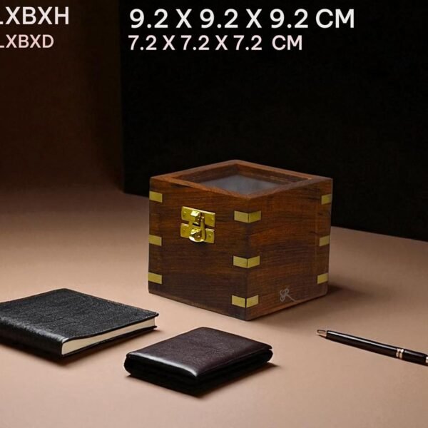 Royal Craft Expertise Single Watch Box for Men – Travel-Friendly Velvet-Lined Watch Display Case | Handmade Dark Indian Rosewood Watch Organizer | Elegant Gift Box for Special Occasions