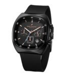 Daniel Hechter Paris Bercy Collection Modern Chronograph Watch for Men with Square Dial and Silicon Band-DHM1001
