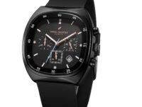 Daniel Hechter Paris Bercy Collection Modern Chronograph Watch for Men with Square Dial and Silicon Band-DHM1001