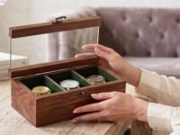 Royal Craft Expertise Mens watch box, Watch display case, Indian Rosewood watch box case organizer for men, Velvet lining glass lid, Solid Gift for Him, Made for Special Occasions