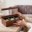 Royal Craft Expertise Mens watch box, Watch display case, Indian Rosewood watch box case organizer for men, Velvet lining glass lid, Solid Gift for Him, Made for Special Occasions