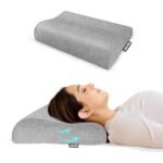 CareFoam Cervical Memory Foam Pillow for Neck Support | 2-Year Manufacturing Warranty | Orthopedic Contour Pillow for Cervical Spine Alignment & Shoulder Support | Made in India | 21 x 13 x 4 Inch