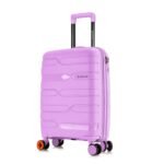 Nasher Miles Paris Hard-Sided Polypropylene Cabin Luggage 20 inch | 55cm | 8 Wheels Small Trolley Bag for Travel | Suitcase (Purple)