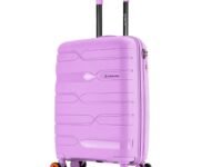 Nasher Miles Paris Hard-Sided Polypropylene Cabin Luggage 20 inch | 55cm | 8 Wheels Small Trolley Bag for Travel | Suitcase (Purple)