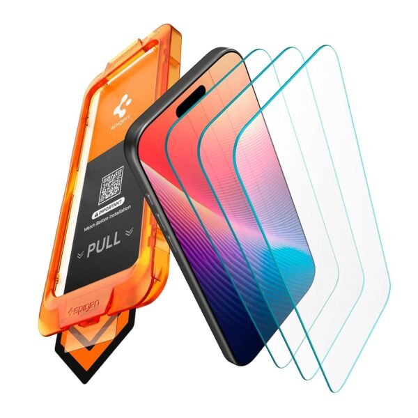 Spigen AlignMaster S Tempered Glass Screen Protector Guard for iPhone 17 Pro Max [3 Pack]