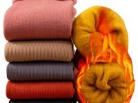 3 Pair Winter Pairs Thumb Toe Adult Warm Line Ribbed Hot Feet Thermal Light-Weight, Extreme Cold Weather Thick Warm Socks Thermal Men Women Fashion Solid Color Velvet Snow Socks, Free Size