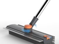 3 in 1 Bathroom Cleaning Brush with Wiper - Heavy Duty 52 inch Long Handle 360° Rotate Floor Scrubber Brush, Tiles Cleaning, Floor Scrub for Kitchen and Bathroom Wall