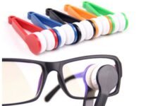 5 Pcs Mini Sun Glasses Eyeglass Microfiber Spectacles Cleaner Soft Brush Cleaning Tool Mini Microfiber Glasses Eyeglasses Cleaner Cleaning Clip (Random Color)