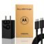 68W TurboPower Moto Phone Fast Charger with 3.3Ft Type-C to C Cable Compatible with Moto Edge,Edge 50 Pro,Edge 40 Neo,Razr 40,G84,G62,G54,G85,G45,G35,G96 & More (Black)