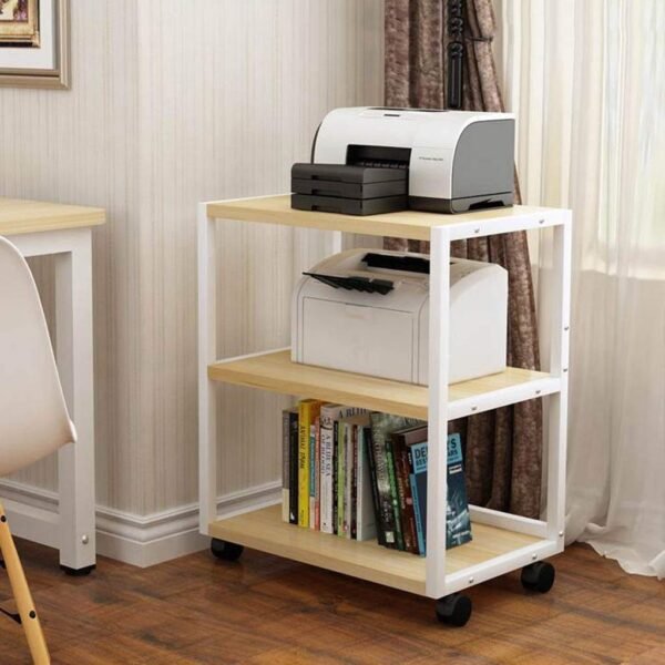 945181 Printer Racks Floor Printer Shelf Mobile Printer Stand Office Copier Bracket Multi-Layer fax Rack Kitchen Microwave Oven Rack (Black, Size : 50 * 40 * 70cm) Made in India