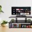 AAROORA Engineered Wood TV Entertainment Unit Display Cabinet Rack with Decor Shelf (30 L x 75 W x 45 H cm)(Wenge Finish)