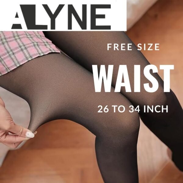 ALYNE Winter Warm Thermal Fleece Lined Thick Tights Women Slim Fit Leggings Pants Waist (Size : 26 to 34 Inch Stretchable)
