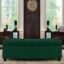 AMATA Eagle 2 Seater Ottoman/pouffe Green Suede Velvet Fabric Perfect for Home Living Office Room and Guests (Green 3, 2 Seater)(3 Year Warranty)