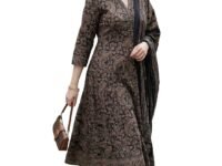 ANNI Designer Women Printed Anarkali Kurta Palazzo Dupatta Set | Viscose Blend Ethnic Outfit | Flared Kurti with Bottom Wear