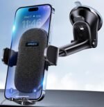APPS2Car Car Phone Holder Mount Dashboard/Windshield Car Mobile Holder Rotatable 360 Car Mount with Suction Cup Compatible with iPhone 15/14/13 Series Smartphones and All Android Phone