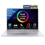 ASUS Vivobook 16,Smartchoice, 13th Gen, Intel Core i5-13420H,16GB RAM,512GB SSD,FHD, OLED,Win 11,M365 Basic (1Y),Backlit Keyboard,Office 2024,Silver,1.88 kg,X1605VA-SH1952WS, Thin & Light Laptop