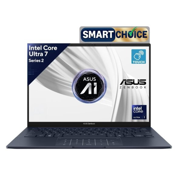 ASUS Zenbook 14,Smartchoice, Intel Core Ultra 7 (Series 2), 32GB,1TB,3K OLED Touch Screen,14",Windows 11,M365 Basic (1Year)*,Office 2024,Ponder Blue,1.28 kg UX3405CA-PZ163WS, Thin & Light Laptop
