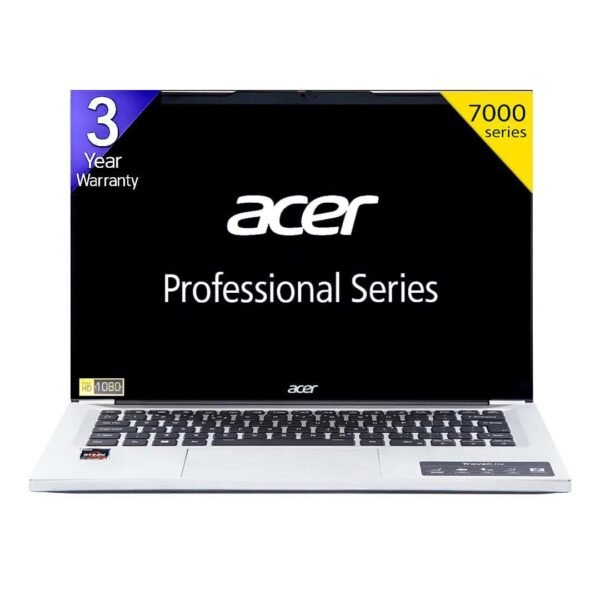 Acer Professional14[New Launch], AMD Ryzen5 7430U Turbo Boost, 16GB DDR4, 512GB SSD, Win11 Pro, MSO21, 3 Year Warranty, IPS 14" FHD HDR Laptop, Metal Body, Anti Virus