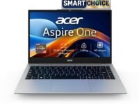 Acer Smartchoice Aspire One, AMD Ryzen 5-40,Office 2024 + M365 Basic, 8GB LPDDR5 RAM/ 512GB SSD, 14.0"/35.56cm WXGA Display, Win 11 Home, Pure Silver, 1.48KG, A114-43, Thin and Light Laptop