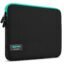 AirCase Premium Laptop Sleeve Case Cover Bag for 11-13.3 Inch Laptops| 4-Layer Neoprene, Slim Wrinkle-Free, Scratch & Water-Resistant, Shockproof| Airport Security Friendly | YKK Zipper | Black-Teal