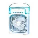 All-in-One Mini Air Cooler with 7-Color LED, 3 Speed Fan, 3 Mist Modes & Timer – Portable Rechargeable Tabletop AC for Room, Office, Dorm, Travel – Personal Air Conditioning Fan