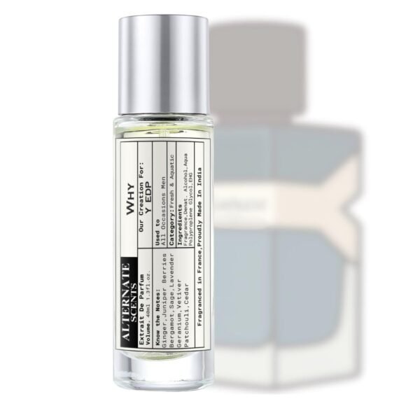 Alternate Scents WHY 40ml Long Lasting Perfume For Men |Strong& Long Lasting with 30% Oil Concentration|Fresh Aromatic Fougere| Fragrance From France | Made In India|
