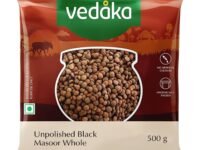 Amazon Brand - Vedaka Unpolished Black Masoor Dal (Whole) | 500 g | No Artificial Colours & Preservatives | Hygienically packed