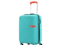 American Tourister Upland Sport 55 CM Small Carry-On Polypropylene (PP) Hard 4 Wheels Spinner Luggage/Suitcase/Trolley Bag for Travel (Pool Blue)