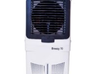 Amplesta Breezy 70L Desert Air Cooler for Home with 18” Fan, Everlast Pump, Collapsible louvers, 3 Speed; 4 way Air deflection, Cooler for room, Auto Fill, Honeycomb pads; White (1 Year warranty)