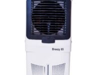 Amplesta Breezy 85L Desert Air Cooler for Home with 18” Fan, Everlast Pump, Collapsible louvers, 3 Speed; 4 way Air deflection, Cooler for room, Auto Fill, Honeycomb pads; White (1 Year warranty)