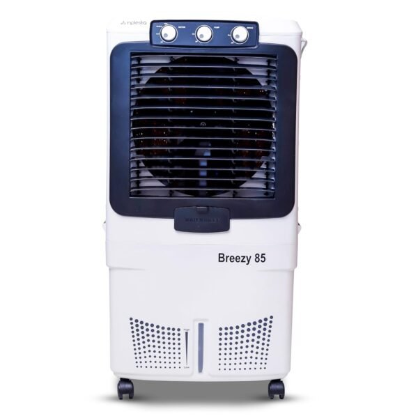 Amplesta Breezy 85L Desert Air Cooler for Home with 18” Fan, Everlast Pump, Collapsible louvers, 3 Speed; 4 way Air deflection, Cooler for room, Auto Fill, Honeycomb pads; White (1 Year warranty)