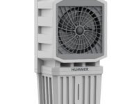 Amplesta Hummer 110L Desert Commercial Air Cooler for Home with 20” Fan, Powerful 125 ft. Air throw, 75mm Honeycomb pads, Inverter Friendly, 3 Speed, Cooler for room; Light Grey (1 Year warranty)