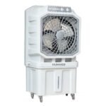 Amplesta Hummer 125L Desert Commercial Air Cooler for Home with 24” Fan, 12000 CMH, Powerful 150 ft. Air throw, 75mm Honeycomb pads, Inverter Friendly, 3 Speed, Cooler for room; Grey (1 Year warranty)