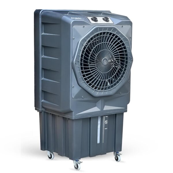 Amplesta Tejas 110L Desert Commercial Air Cooler for Home with 20” Fan, Powerful 125 ft. Air throw, 75mm Honeycomb pads for cooling, 3 Speed, Cooler for room; Dark Grey (1 Year warranty)
