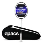 Apacs Finapi 232 Reborn (Unstrung, 42 LBS Mega Tension, World's Toughest Frame) Power Series Badminton Racket | Made with 100% Japanese Ultra Graphite Badminton Racquet with Full Cover (Black)