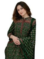 Arayna Women’s Cotton Printed Kurta Set with Palazzo Pants and Dupatta | Ethnic Straight Kurta