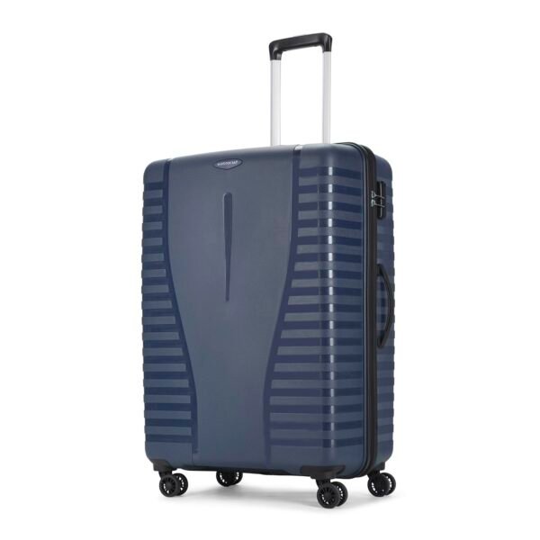 Aristocrat Airpro Large Size (Check-in) Hard Case Trolley Bag, 8 Wheels, Polypropylene Case Luggage, Combination Lock, Travel-Friendly, for Men & Women, 3-Yr Global Warranty, 76 cm, Poseidon Blue | Durable Polypropylene Case, Spacious, Combination Lock, Sturdy Zipper, Lightweight Travel Luggage, 3-Year Global Warranty