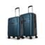 Aristocrat Atlas Set of 2 (Cabin+Medium) Hard Case Trolley Bags, Blue | 8-Wheels, Durable Case, Spacious, Combination Lock, Sturdy Zipper, Lightweight Travel Luggage, 3-Year Global Warranty