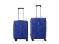 Aristocrat Set of 2 Prime 2 Pc Cabin 55 cm(Small) Check-in 66 cm(Medium) 8 Wheels Trolley Bags for Travel Hard Case Luggage,Lightweight Bag & Combination Lock (Blue) | 3-Year Warranty