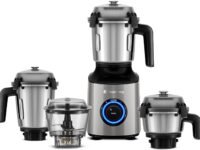 Atomberg Zenova Mixer Grinder with Unique Coarse Mode | Advanced Safety Features | 4 Jars including Unique Chopper Jar with Hands Free Operation (Sand Grey)