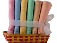 Ayus Cotton Hand Towel 450 GSM, Multicolour Ultra Soft and Super Absorbent (Set of 6)