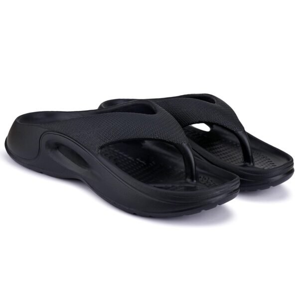 BERSACHE Lightweight Stylish Flip Flop with Sole for Men (Grey)