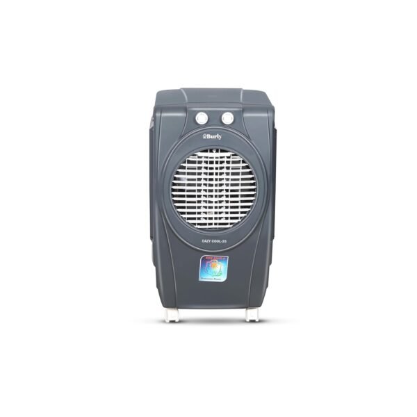 BHABURLY Eazycool 35 L Personal Portable Air Cooler 2000 CMH 100 W Anti Bacterial Honeycomb 35 ft Airthrow Auto Swing 3 Speed Control Grey & White 12" Blade 1 Year Warranty 2600 RPM