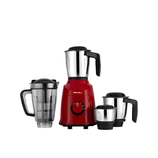 Bajaj Military Series Rex 750W 4 Jar Mixer Grinder | DuraCut Blades | 2-In-1 Function Blade In Dry Jar | 2 Yrs Warranty 【Red/Black】