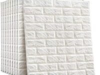 Barebeauty 3D Wall Panel Wallpaper, Self Adhesive PE Foam Brick Sticker, Waterproof Peel & Stick Wall Covering for Home, Bedroom & Living Room Decor, 70 x 77 cm (Pack of 30, 174 Sq. Ft. Approx)