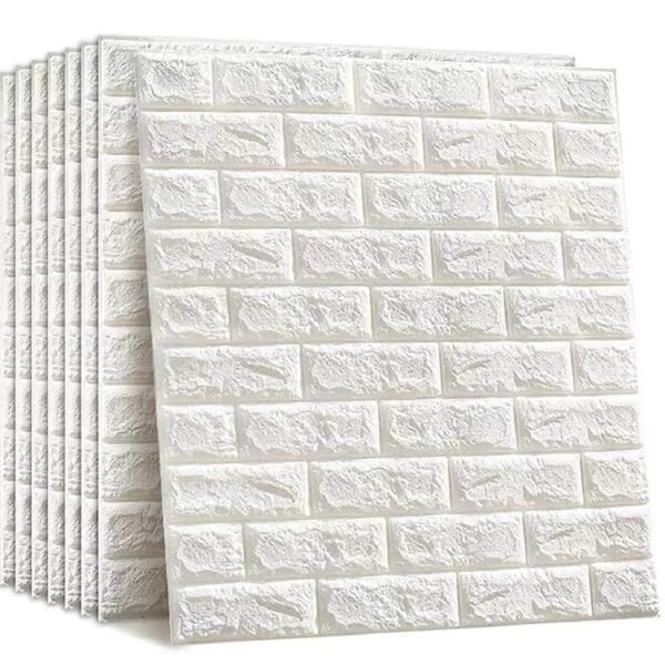 Barebeauty 3D Wall Panel Wallpaper, Self Adhesive PE Foam Brick Sticker, Waterproof Peel & Stick Wall Covering for Home, Bedroom & Living Room Decor, 70 x 77 cm (Pack of 30, 174 Sq. Ft. Approx)