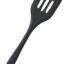 Baskety Silicone Turner Slotted Spatula Non-Stick Flexible Rubber Kitchen Utensil for Fish, Eggs, Pancakes (Black)